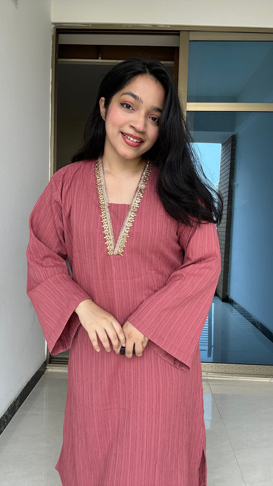 Namira Long Kameez Cords Set.
