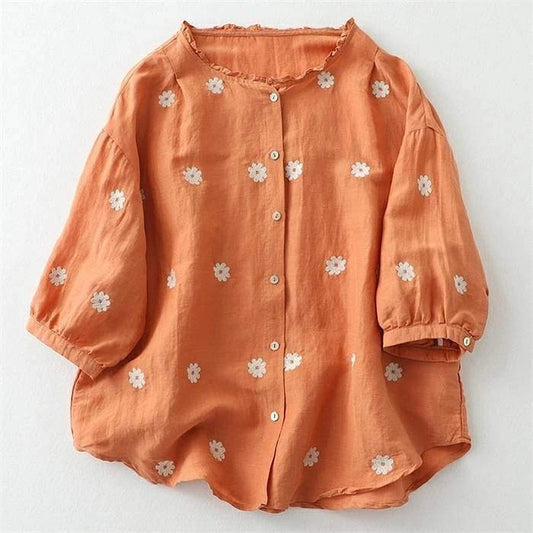 Premium Cotton Embroidered Casual Top for Women